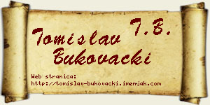 Tomislav Bukovački vizit kartica